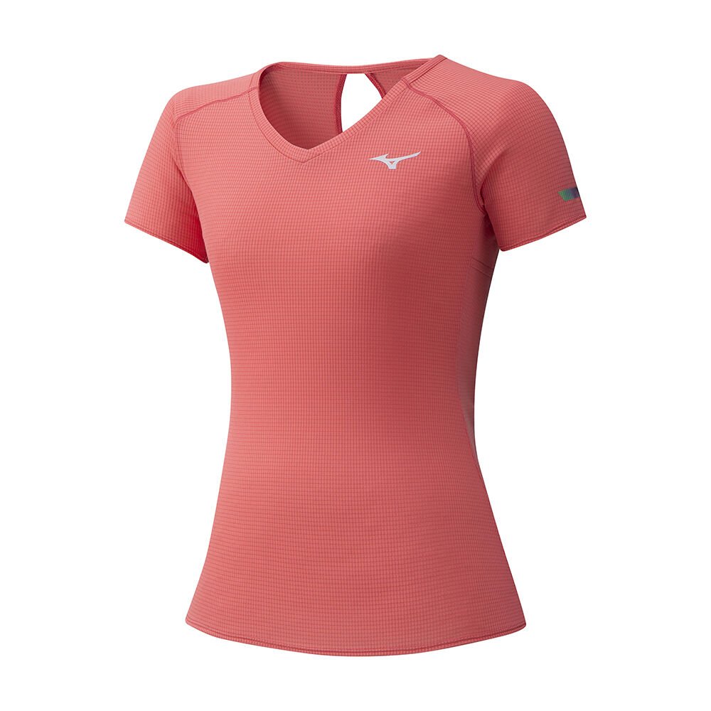 Mizuno Women's DryAeroflow Running T-Shirts Coral (J2GA020866-JTU)